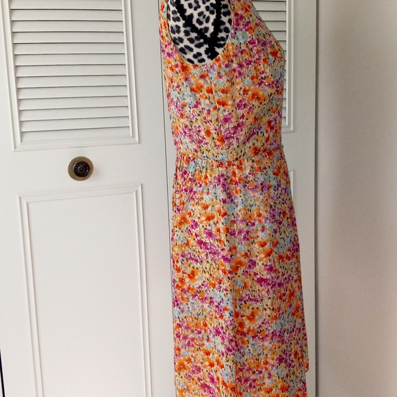 Ronni Nicole multi color floral print sleeveless dress size 10 - Picture 7 of 9
